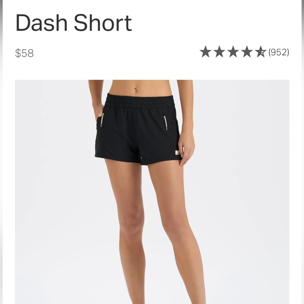 Vuori Dash Shorts - Small - NWT